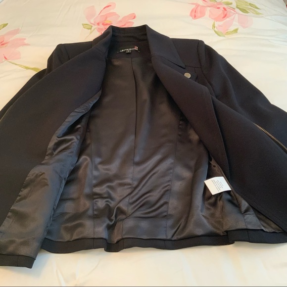 Laura petites Women’s Black Moto Jacket Size 2 - Picture 12 of 15